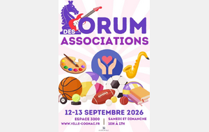 FORUM des ASSOCIATIONS 12 ET 13 SEPTEMBRE 2026
